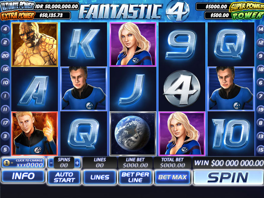 Free fantastic four video slot